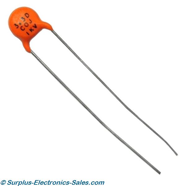 3.3pF 1KV Ceramic Disc Capacitor - Click Image to Close